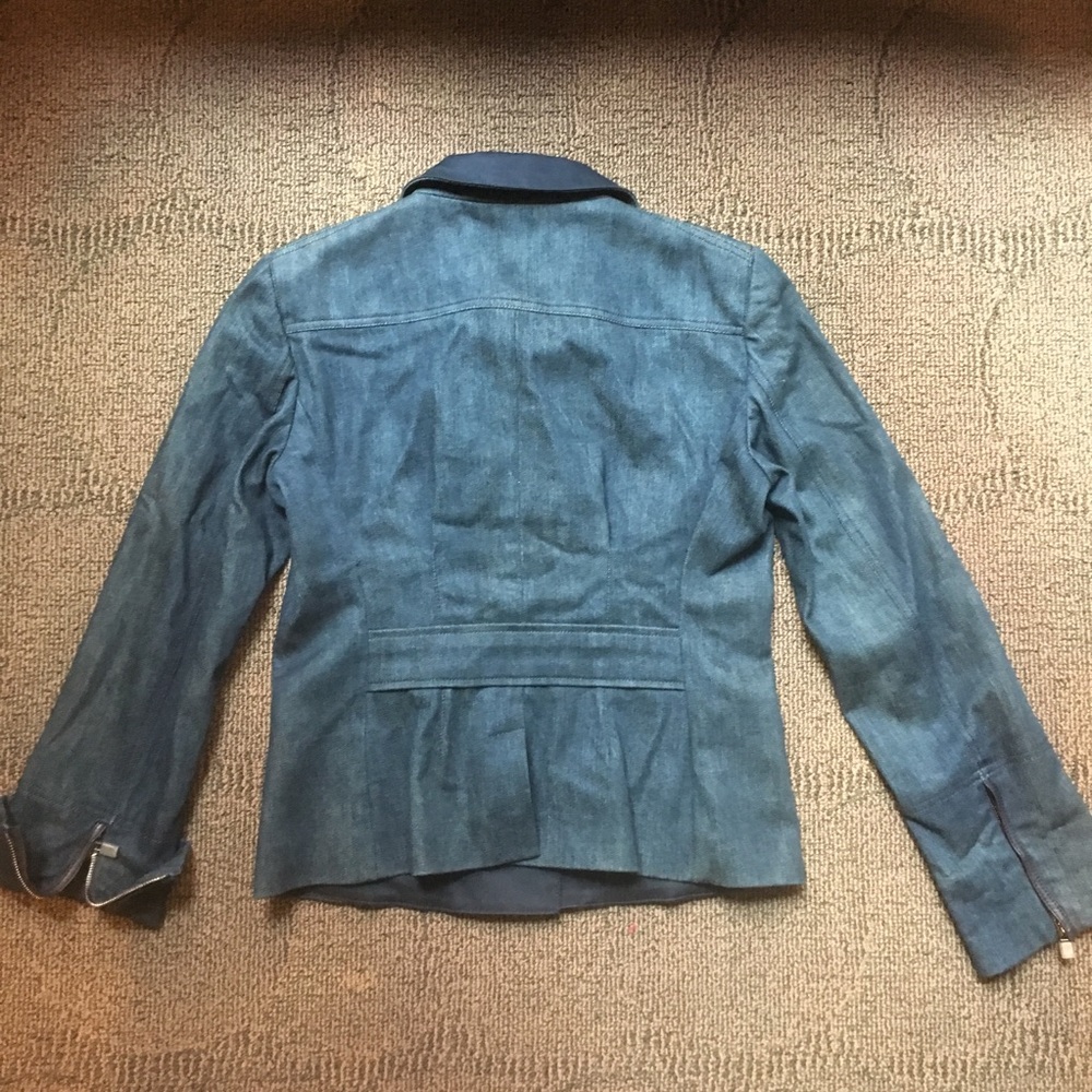 LORO PIANA - Leather Trim blazer jacket, 8 - Picture 5 of 5